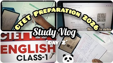 CTET Preparation 2026 | Day 2 | Study Vlog #ctet2026 #studywithme#tet #neet  