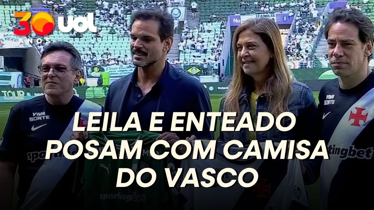 LEILA E ENTEADO POSAM COM CAMISA DO VASCO E DO PALMEIRAS EM MEIO A DEBATE SOBRE SAF