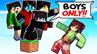 Minecraft, But ONE GIRL STUCK on a BOYS ONLY One Block! 😂 | PART 4 | ( Tagalog )