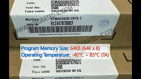 STM32G030C8T6TR Microcontroller MCU 64MHz 32-Bit Single-Core MCU LQFP-48 Embedded MCU