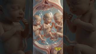 How Triplets Grow Inside the Womb #triplets #3danimation #fyp