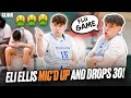 Eli ellis was micd up and dropped a 30 ball in a flu game   slam micd up 