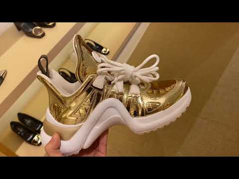 Louis Vuitton Archlight Sneakers in Pink & Gold