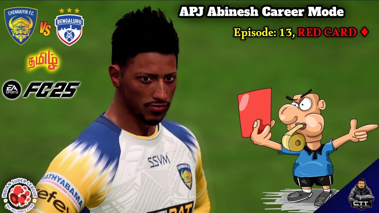 ♦️Unbelievable Red Cardu for APJ ! Chennaiyin FC vs Bengaluru FC ! FC25 ...