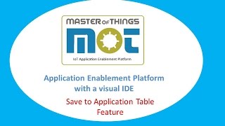 Famous MasterOfThings Tutorials | Save to Application Table feature in MasterOfThings' IDE Net Worth