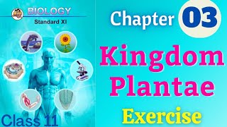 Kingdom Plantae class 11 biology chapter 3 exercise solutions