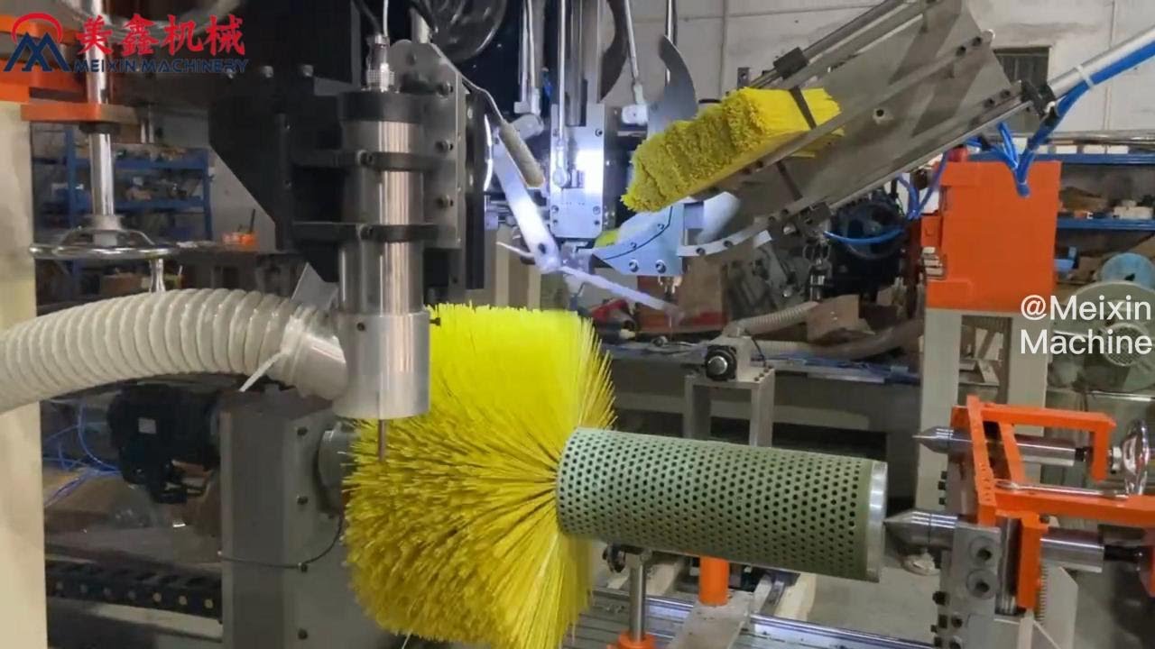 Meixin 5Axis 2Drilling 1Tufting Cylinder Brush Making Machine