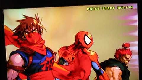 Marvel vs Capcom 2(Dreamcast)-Akuma/Strider Hiryu/Spider-Man Playthrough