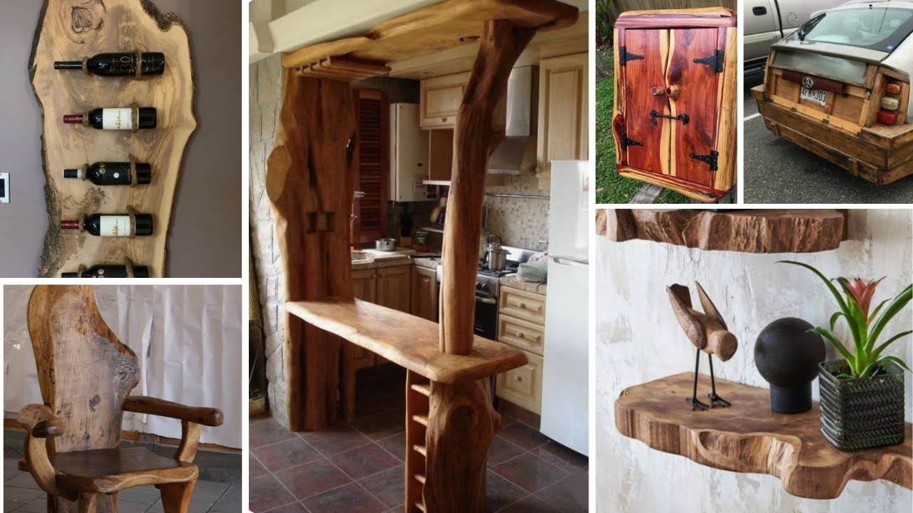 Live edge wooden furniture design Ideas Indoor & Outdoor Metal Furniture & Deco Design