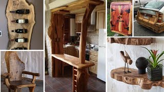 Live edge wooden furniture design Ideas Indoor & Outdoor Metal Furniture & Deco Design