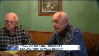 Town of Niagara neighbors dealing with sewage backup