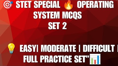 STET computer science special 🔥operating system mcqs for stet#stet #computerscience 