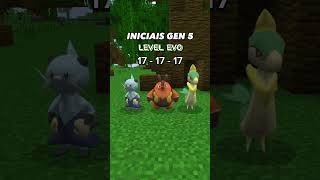 POKEMON INICIAIS LEVEL DE EVOLUÇÃO 5 Gen