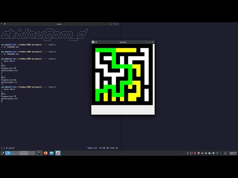 Maze solver in java using DFS and BFS