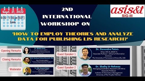 Recording   SIG III 2nd International Workshop   How to Employ Theories and Analyze Data