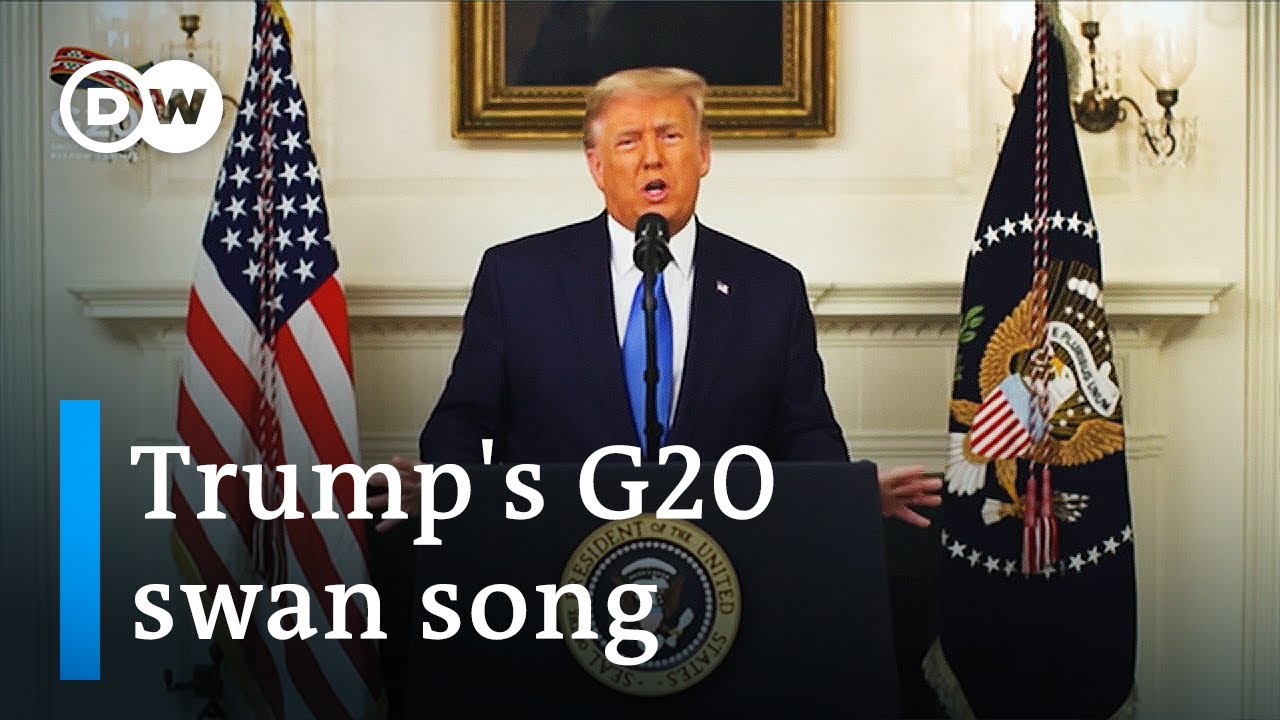 Film backdrop image for Trump slams Paris Climate Accord in his last G20 appearance (2020)