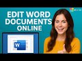 Edit Word Documents Online FREE | No Software, No Sign-Up (OffiDocs Tutorial)