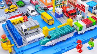 トミカプラレールブロック☆トミカブロックで可動ビークルを組み立て