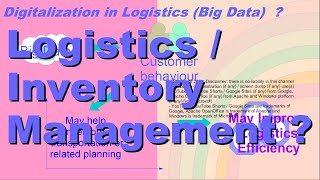 Logistics / Inventory Management? | Digitalization in Logistics (Big Data)?  #logistics #inventory screenshot 2