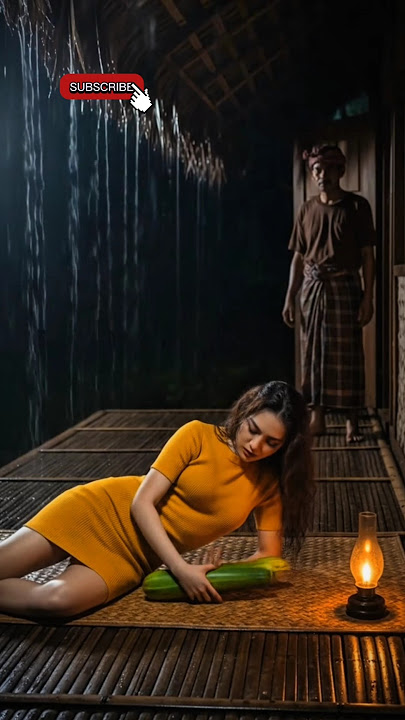 Asmr hujan malam pedesaan | hujan diteras bambu #shorts #hujanmalam #asmrrain
