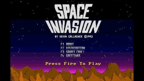 Space Invasion Review for the Commodore Amiga by John Gage