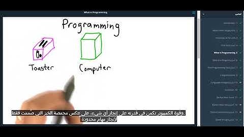 دورة في علوم الحاسب - Udacity - الدرس الأول How to get started:  What is programming?