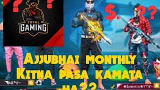 Total gaming ajjubhai Ka monthly income kitnaha?????