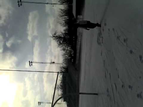 Tumbling in the snow