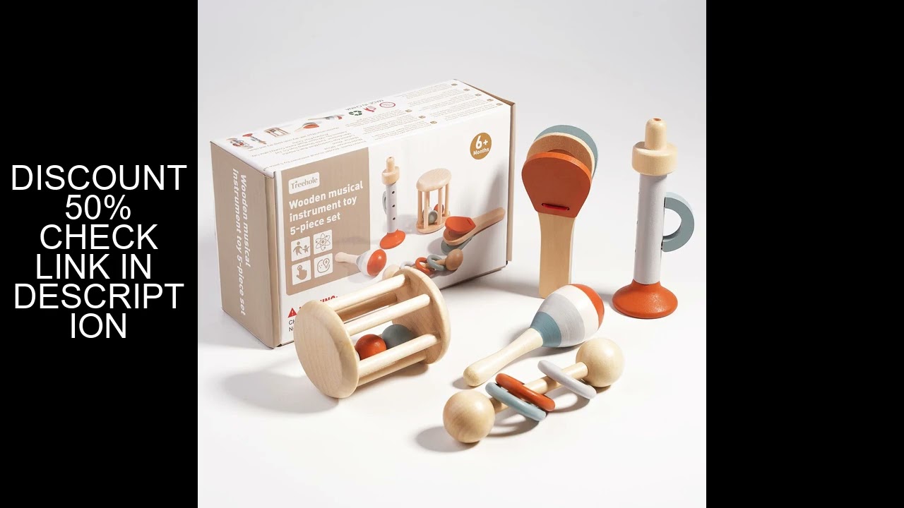 Baby Handheld Bell, Ringing Instrument, Early Childhood Education, Soothing Bed Bell, Wooden Grippin