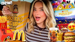 Eating McDonald's New FIFA World Cup Adult Meal and Kid's Meals!