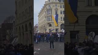 Carl Zeiss Jena fans  ‘All Cops Are Bastards’ song during the fandemo in Leipzig 😎🇩🇪 #football