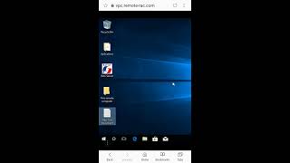 Connect to a remote computer using a web browser from a smartphone. Step 2