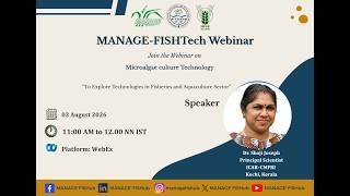 MANAGE Fisheries Innovation Startup Hub (FISHub) "FISHTech" Webinar Series