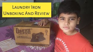 Deson Brass Iron Unboxing & Review, Temperature Control Wala Iron, Laundry Press