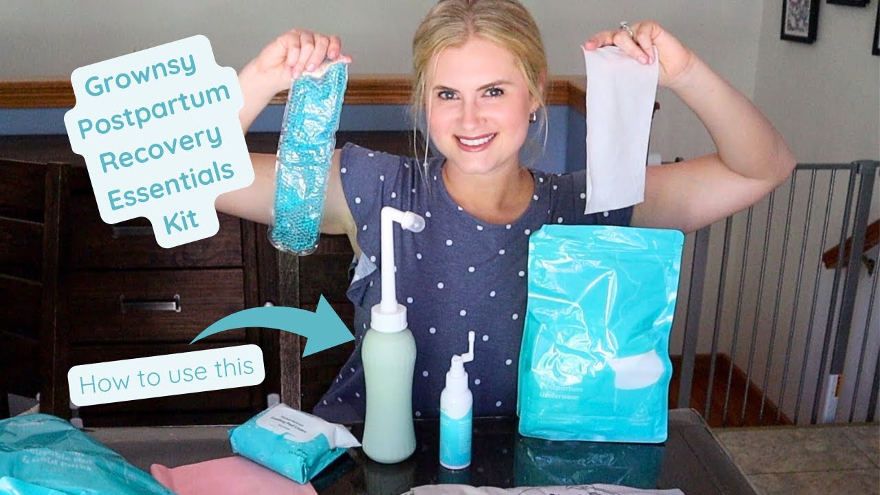 Grownsy Postpartum Recovery Essentials Kit Review & How To Use