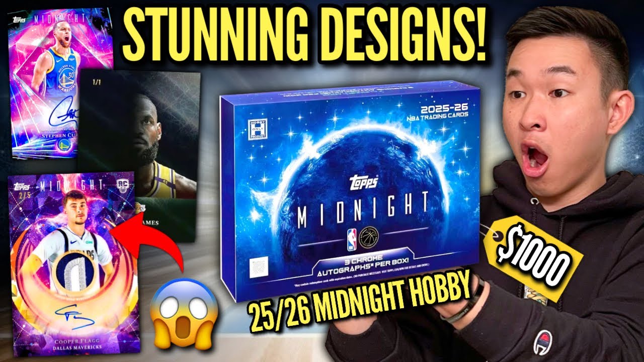 STUNNING NEW MIDNIGHT BASKETBALL CARDS (1ST RPAs)! 😱🔥 2025-26 Topps Midnight 🏀 Hobby Box Review