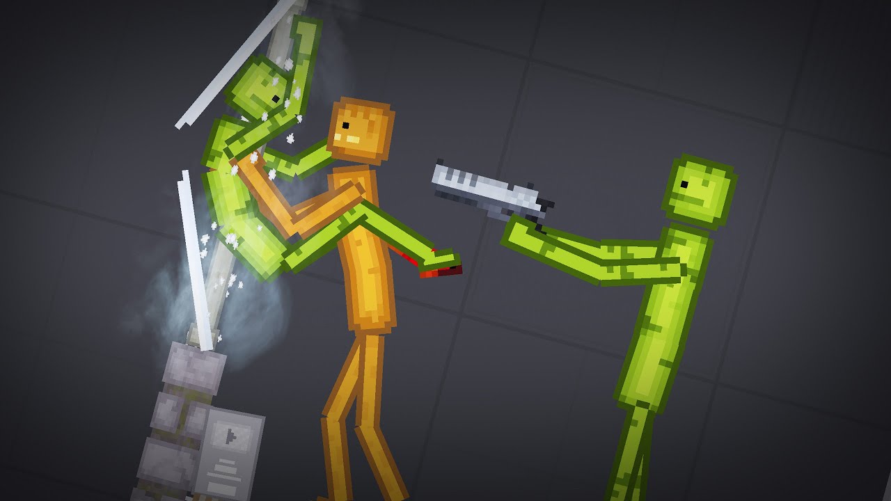 Melons Fight with Pumpkins In People Playground