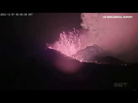 WATCH: Lava spews from Hawaii's Mauna Loa volcano