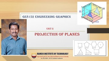 GE8152 Engineering Graphics - Projection of Planes - Part VII