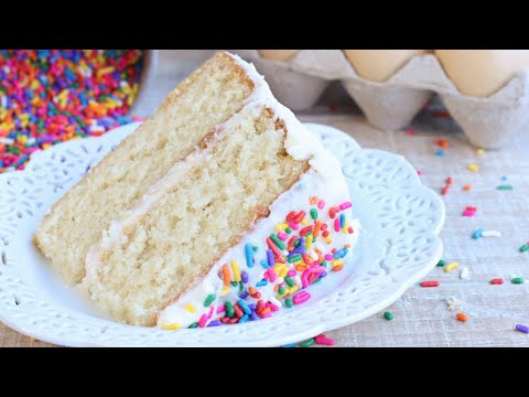 The BOMB Vanilla Cake Recipe From-Scratch! ((So Fluffy!)) | Divas Can Cook