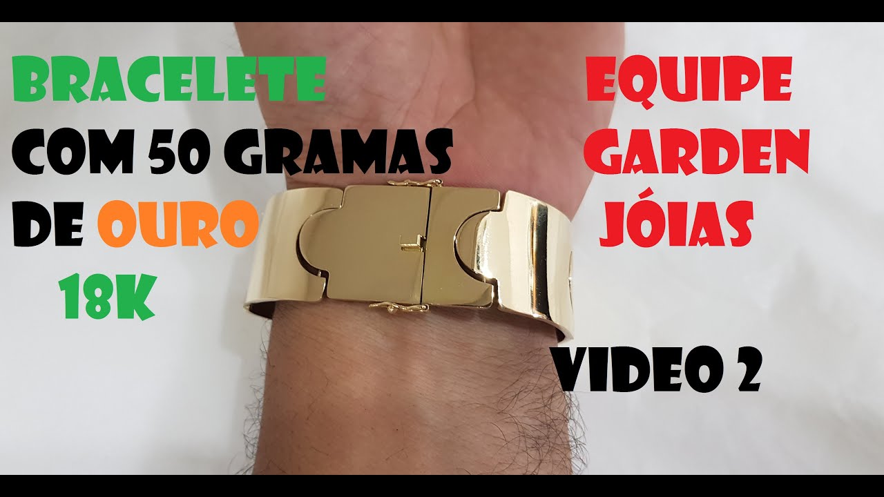Como se faz:Bracelete masculino com 50,5 gramas! Vídeo2