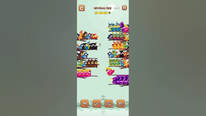 bird sort 2 color puzzle solution niveau 522 #games #gaming #puzzle #puzzlegame #androidgames