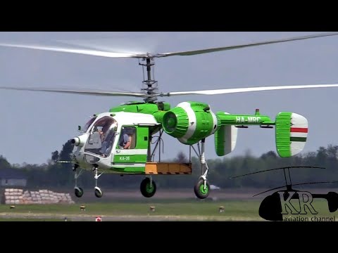 Kamov Ka-26 test flight at Nyíregyháza airport