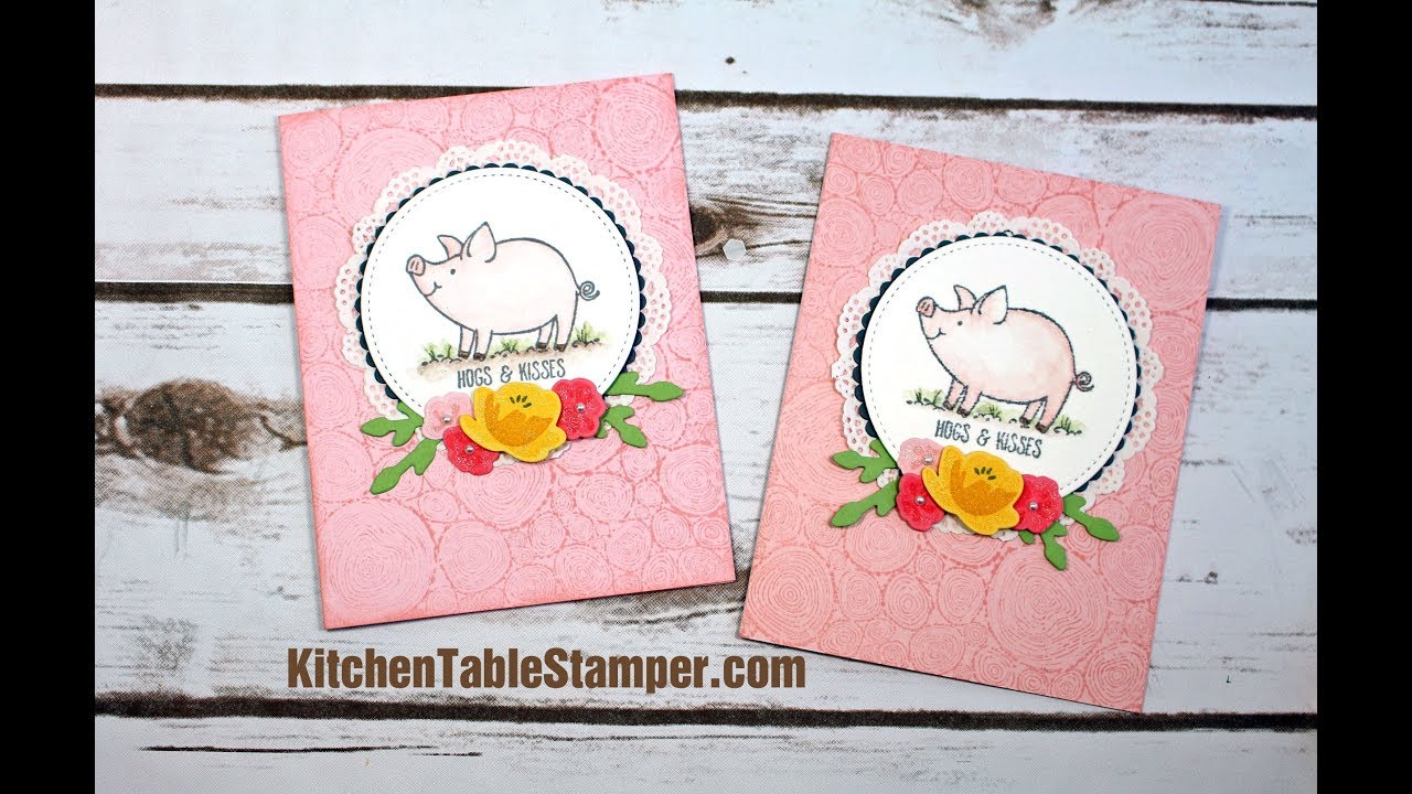 Stampin Up This Little Piggy Card Making Tutorial with Kitchen Table ...