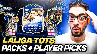 OPENING 91+ TOTS PLAYER PICKS & LALIGA UPGRADE PACKS!