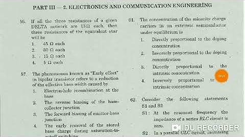TANGEDCO AE ELECTRONIC AND COMMUNICATION 2019 PREVIOUS YEARS QUESTION PAPERS WITH ANSWERS IN THE END