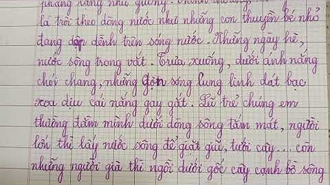 Miêu tả một cảnh sông nước (Tập làm văn lớp 5)