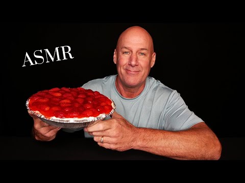 ASMR: DELICIOUS HOMEMADE STRAWBERRY CHEESECAKE (EATING SOUNDS) SOFT SPOKEN