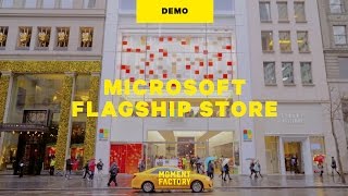 Microsoft's first flagship store in Europe launches with immersive digital  content from Moment Factory