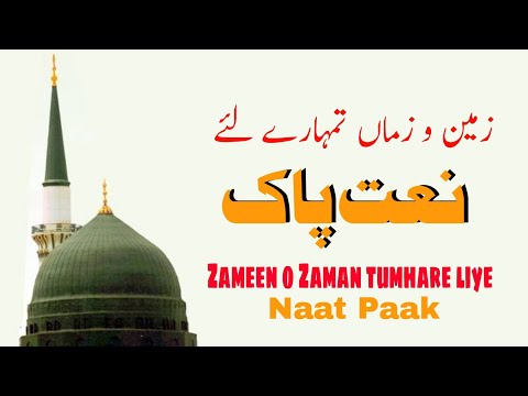 زمین و زماں تمہارے لئے       